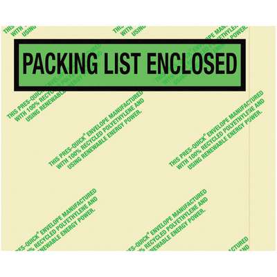 Packing List Envelope,5-1/2 In.