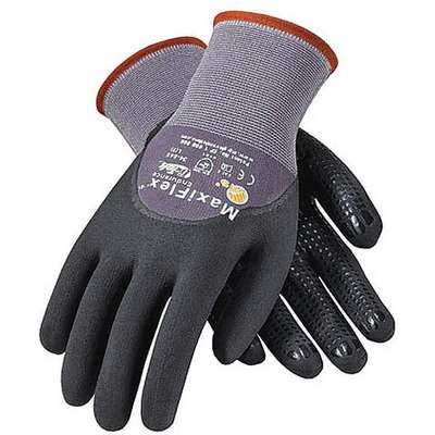 Coated Gloves,XL,Black/Gray,Pr