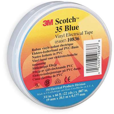 Electrical Tape,Blue,3/4"X66FT