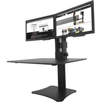 Dual Monitor Stand,Black,22 Lb.