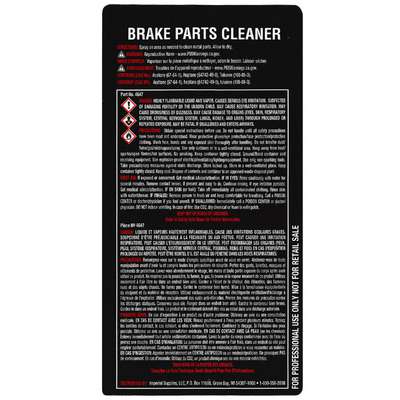 Brake Part Cleaner Label Only