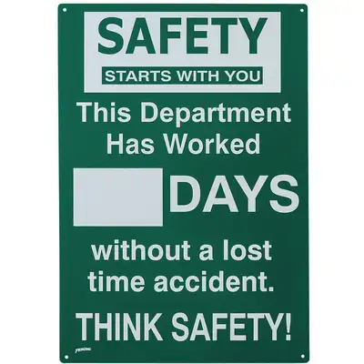 Safety Record Signs,20 x 14In,