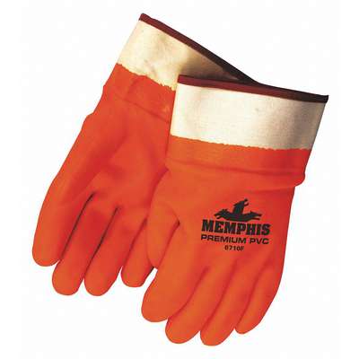 Gloves,PVC,L,12 In L,Foam,