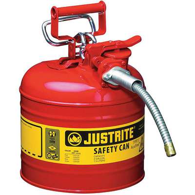 Safety Can,Type II,2 Gallon,Red