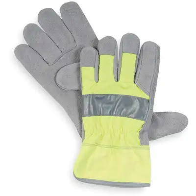 Leather Gloves,Cowhide,Hi Vis
