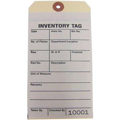 Two-Part Inventory Tag,