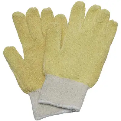 Heat Resist. Gloves,Ylw/Wht, L,