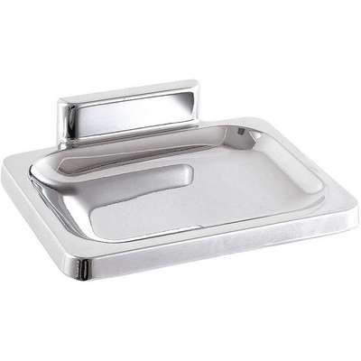 Soap Dish,Silver,1-1/2x3-7/8x3-