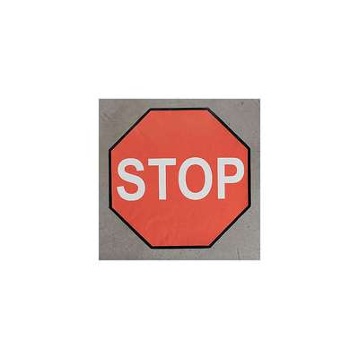 Floor Stop Sign,16"H,16"W,