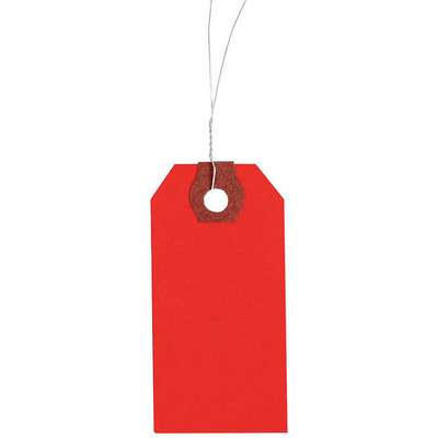 Wire Tag 4-1/4"X2-1/8 Red