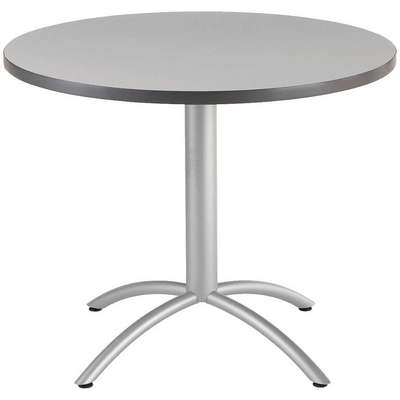 Cafe Table,Round,Gray,42 In.