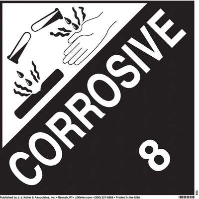Corrosive Placard,Tagboard,10-