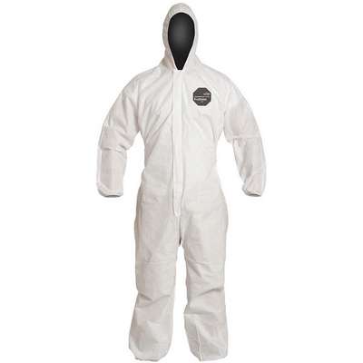 Hooded Disp. Coverall,White,Xl,