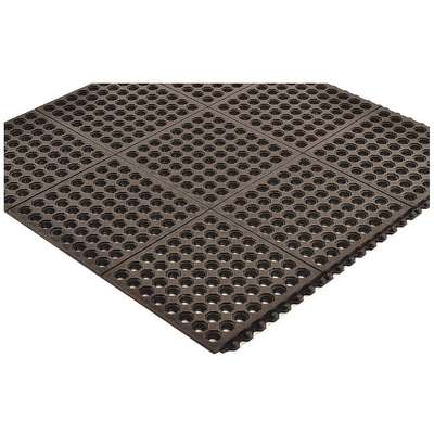Modular Drainage Mat,Black,4 x