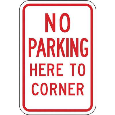 Parking Sign,18 x 12In,R/Wht,