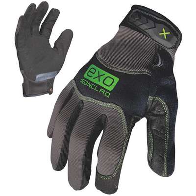 Mechanics Glove,L,Black/Gray,