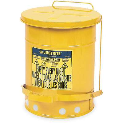 6 Gal Oily Waste Can,Yellow