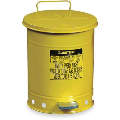 14 Gal Oily Waste Can,Yellow