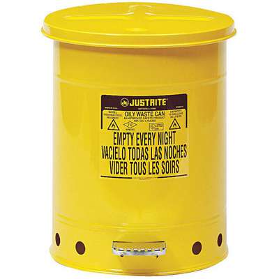 10 Gal Oily Waste Can,Yellow