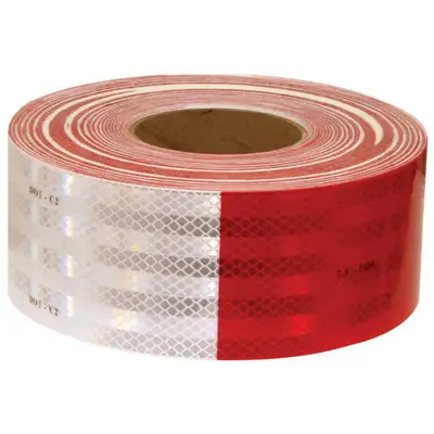 NEW 7/11 RED WHITE Reflective DOT C2 Tape 150FT Roll Truck Trailer Safety 