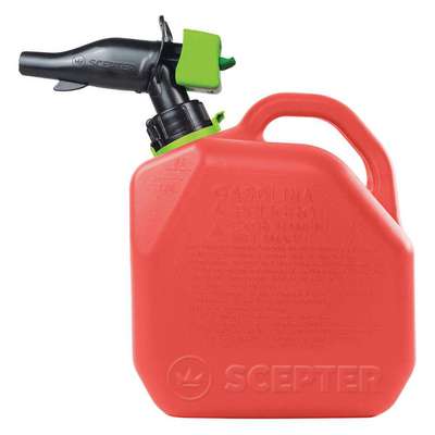Gas Can,2 Gal.,Red,PP,14" Hx6-