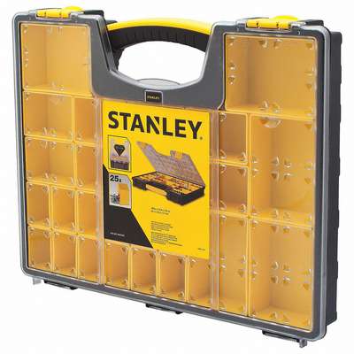 913062-7 Stanley Compartment Box, Black/Yellow, 2-1/8