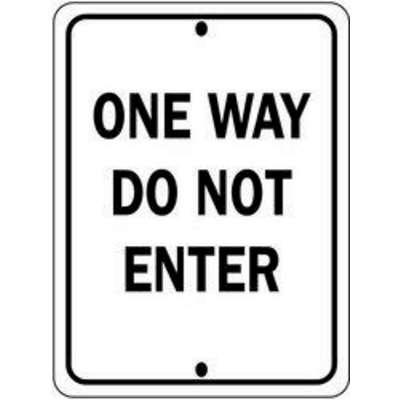 Traffic Sign,24 x 18In,Bk/Wht,