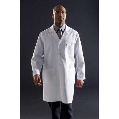 Collared Lab Coat,39 In. L,