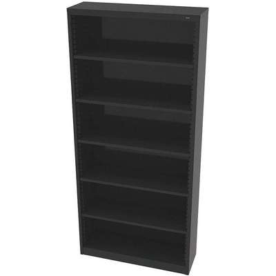 Bookcase,Steel,7 Shelves,Black