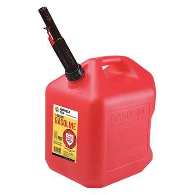 Gas Can,5 Gal.,Self,Red,Hdpe,
