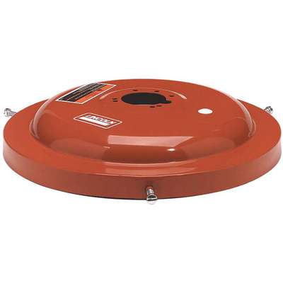 Drum Cover,16 Gal.,Steel,Red