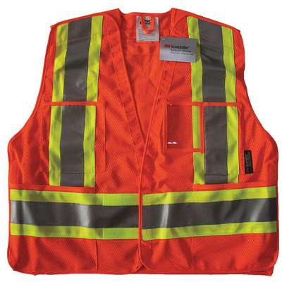 Safety Vest,Orange/Red,S/M,