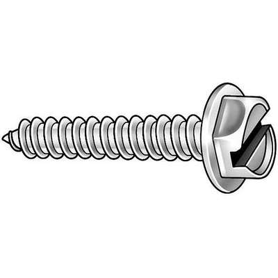 Slotted Indented Hex Washer Sheet Metal Screw Stainless #8X1'' Qty 50 