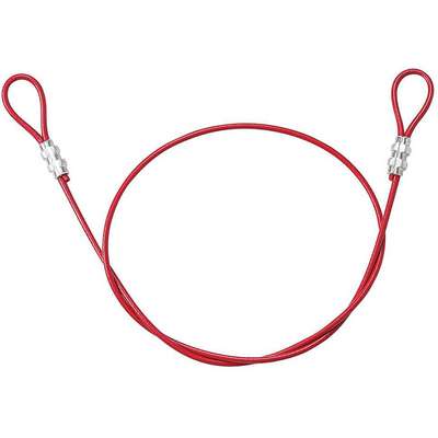 Lockout Cable,4ft,Red,Plstc
