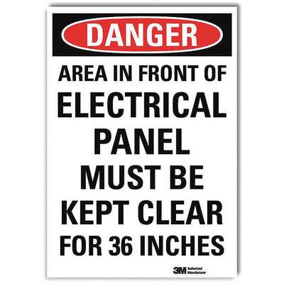 Danger Sign,14x10 In.,English