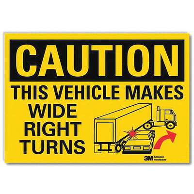Caution Sign,10x7 In.,English