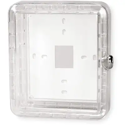914160-7 Universal Thermostat Guard: Plastic, Snap-On, Clear, Ring  Base/Solid Base