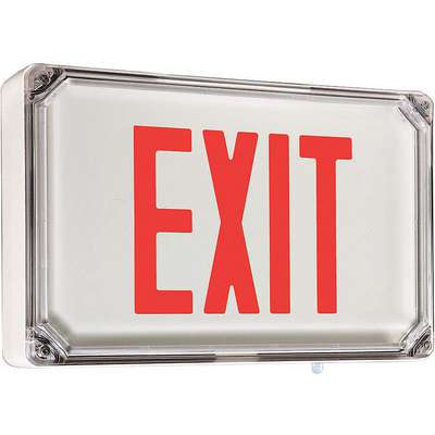 Exit Sign,3.1W,LED,Red/Wht,2S