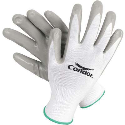 Coated Gloves,Xxl,Gray/White,Pr