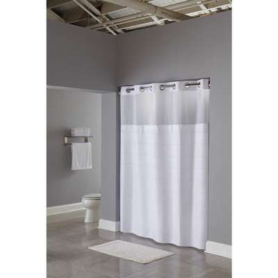 Shower Curtain,White,77 In L,