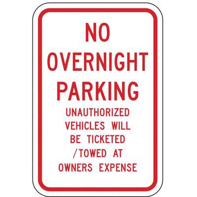 No Parking Sign,18"H,12"W,
