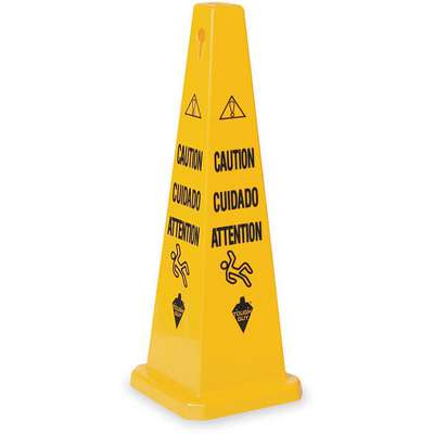Traffic Cone, Caution, Eng/Sp/