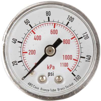Pressure Gauge 1-1/2" 160 PSI