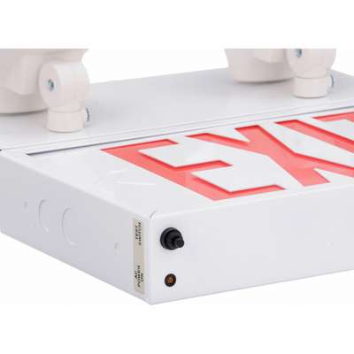 922832-3 Big Beam LED Exit Sign with Emergency Lights with Battery