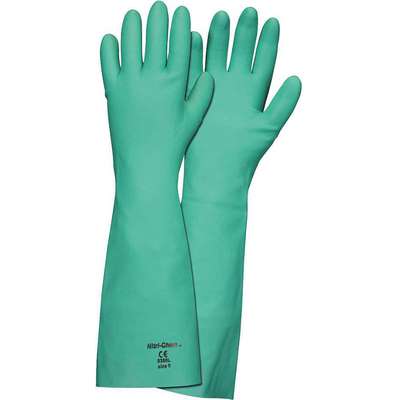 Chemical Gloves,L,18"L,Nitrile,