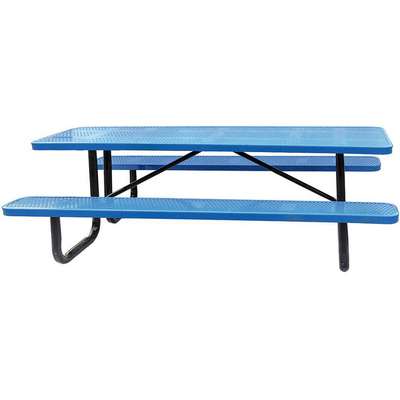 Picnic Table,96" W x62" D,Blue
