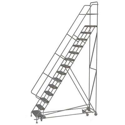 Rolling Ladder,14 Step,Steel,