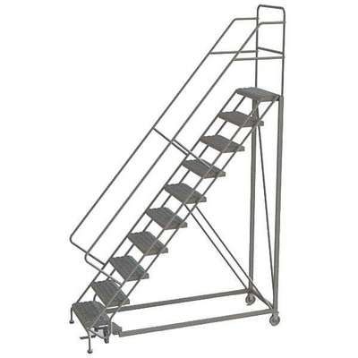 Rolling Ladder,10 Step,Steel,