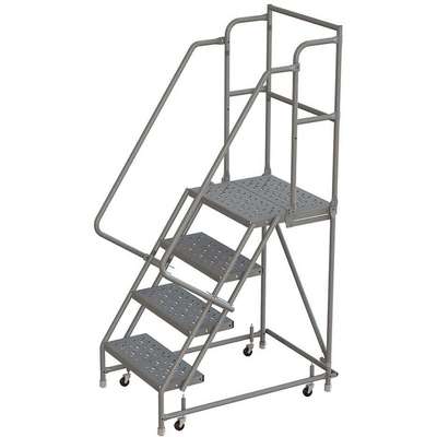 Rolling Ladder,4 Step,Steel,