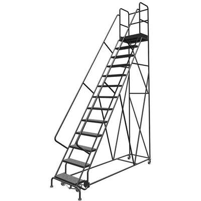 Rolling Ladder,13 Step,Steel,